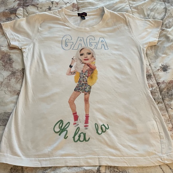 Sugarbird Limited Collection Gaga Oh La La RARE white cotton t-shirt, size 6 - Picture 10 of 12